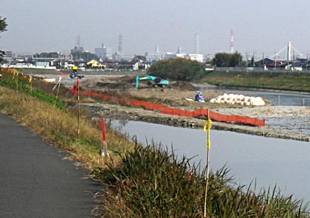 下流で工事が始まった